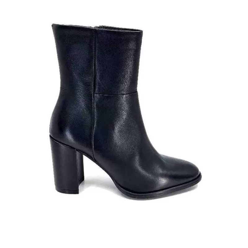 Ivoire0104a Ivoire 52324 Cuir Noir-Femme Bottines