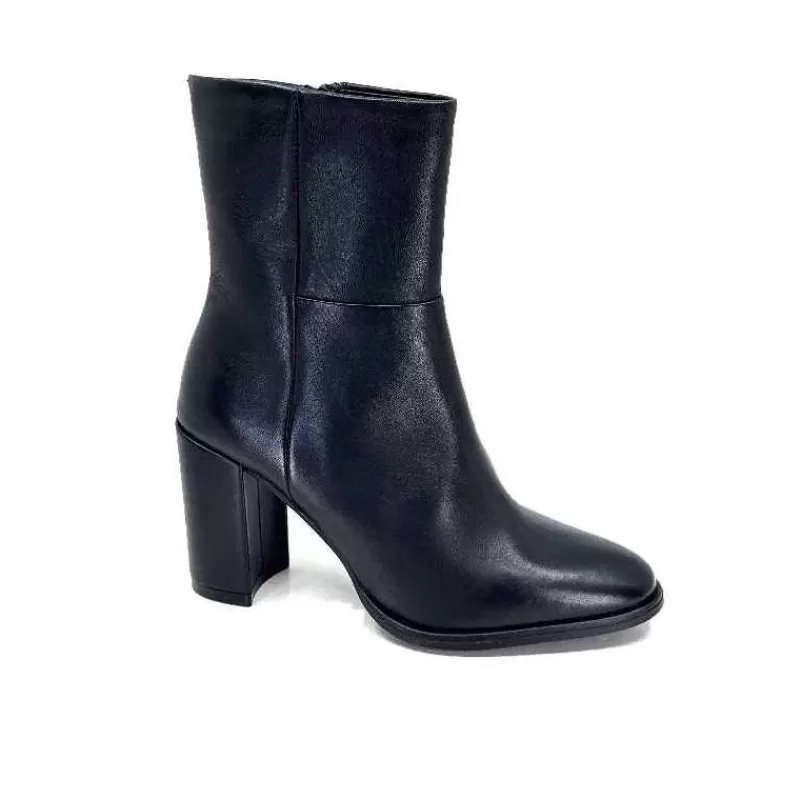 Ivoire0104a Ivoire 52324 Cuir Noir-Femme Bottines