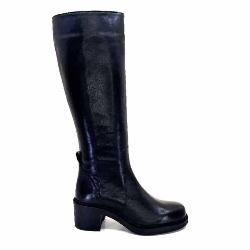 cashka / fatih ustundag Ivoire 5282 Livv Cuir Noir-Femme Bottes