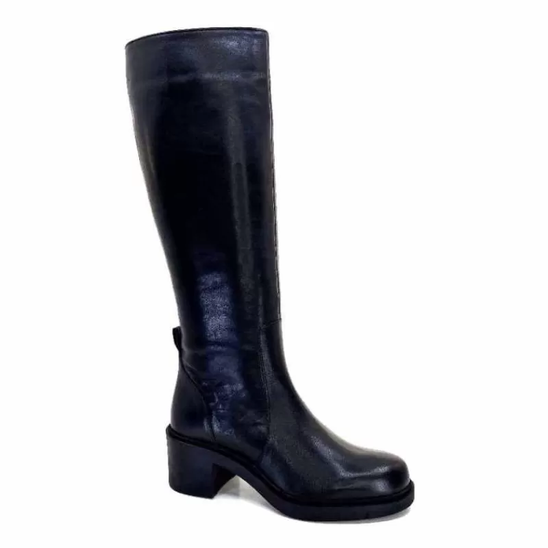 cashka / fatih ustundag Ivoire 5282 Livv Cuir Noir-Femme Bottes