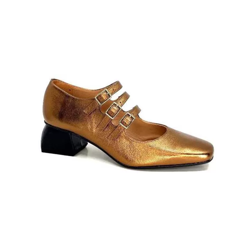 Dansi Ivoire 5981 Cuir Bronze-Femme Ballerines