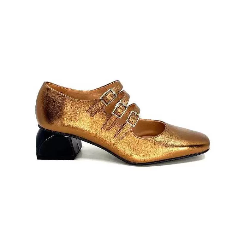 Dansi Ivoire 5981 Cuir Bronze-Femme Ballerines