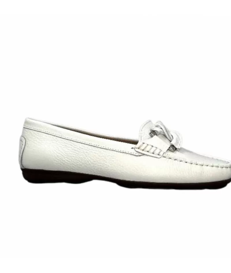 Ivoire0236a Ivoire 6341 Cannes Cuir Blanc-Femme Mocassins