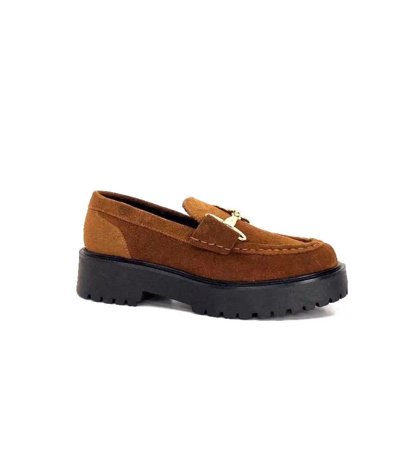 Ivoire0351a Ivoire 7325177 Daim Marron-Femme Mocassins