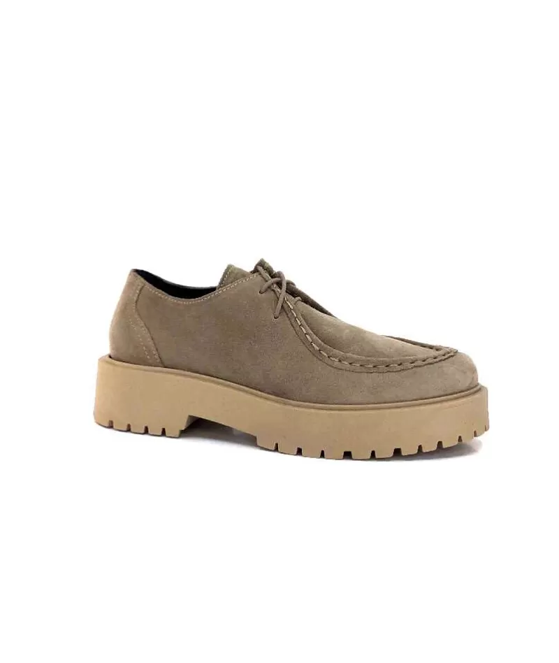 Ivoire0351a Ivoire 7325225 Daim Beige-Femme Lacets