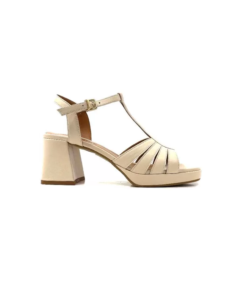 Ivoire0330 Ivoire 802 Cuir Creme-Femme Sandales