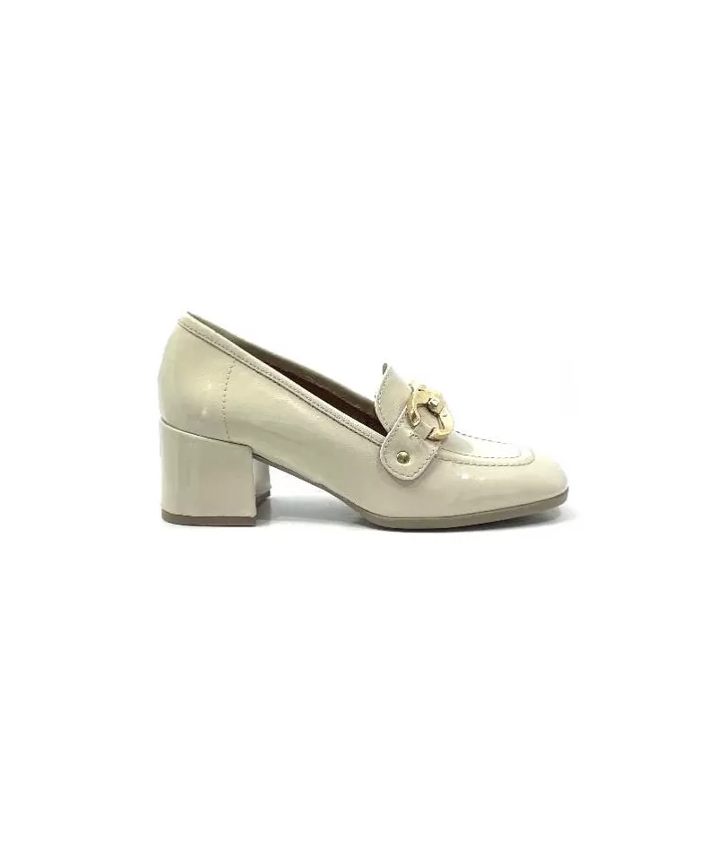 Ivoire0351a Ivoire 9575845 Cuir Vernis Beige-Femme Mocassins