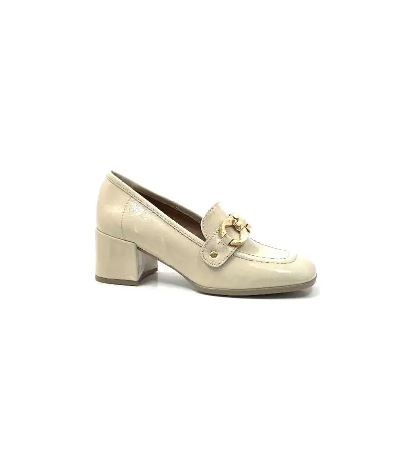 Ivoire0351a Ivoire 9575845 Cuir Vernis Beige-Femme Mocassins