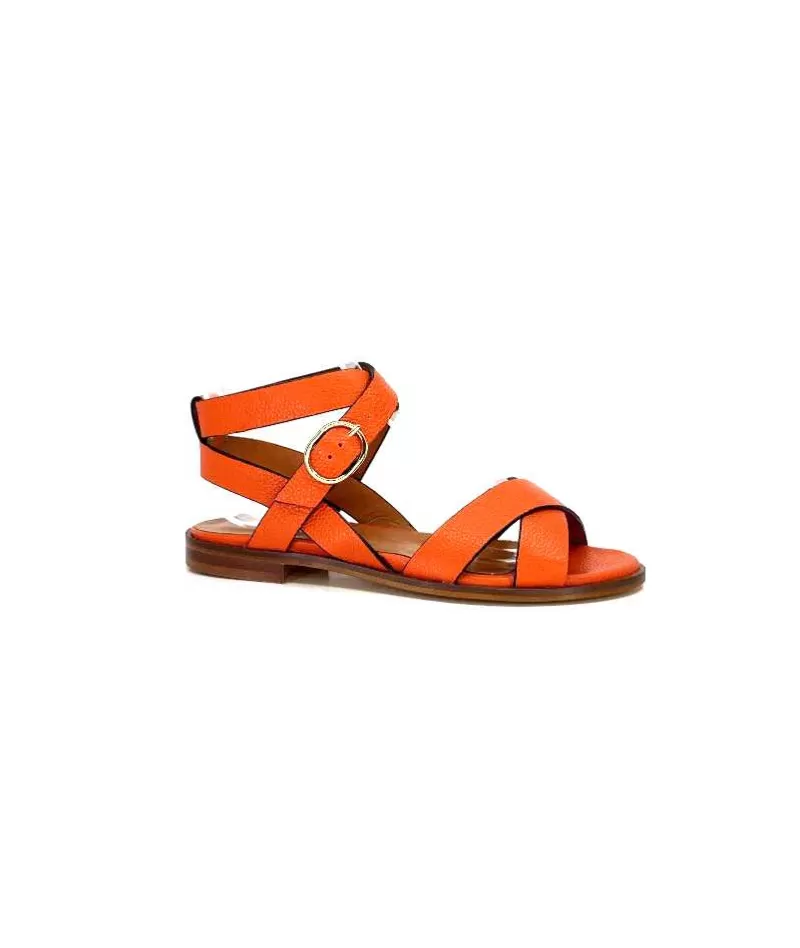 Ivoire0331 Ivoire 9823 Lv10 Orange-Femme Sandales