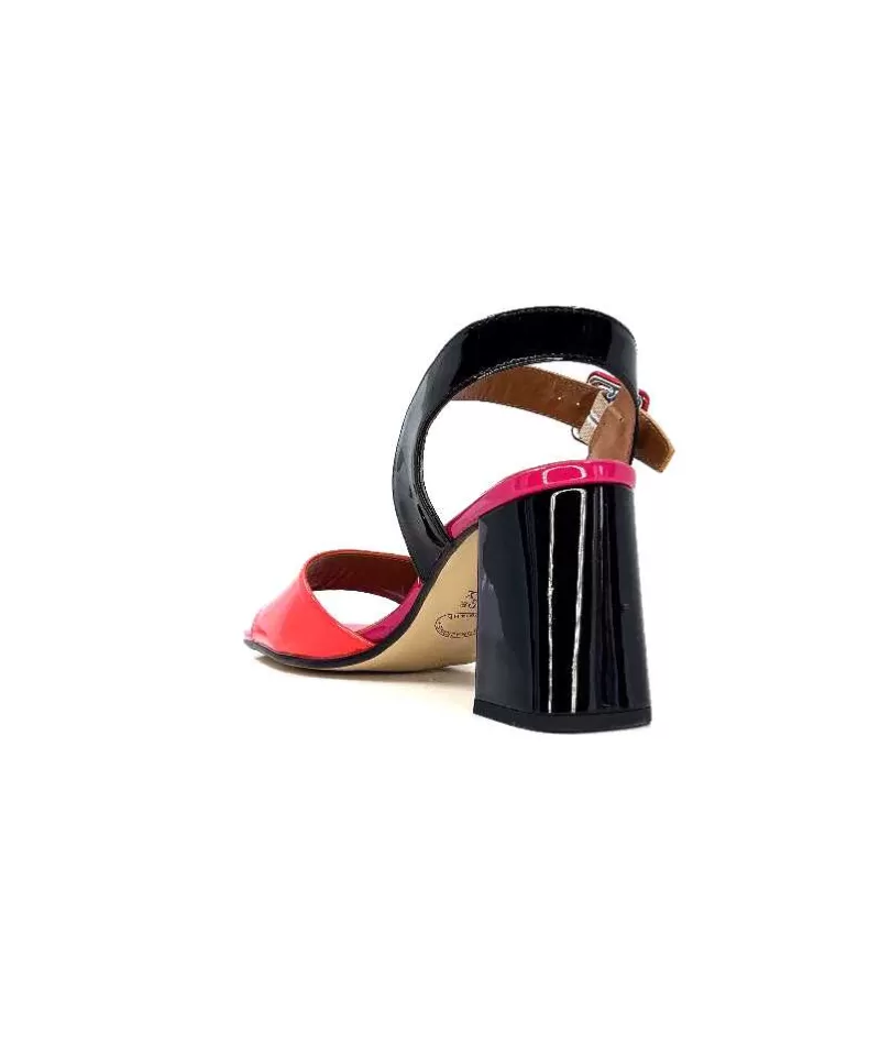 Ivoire0334 Ivoire F1136 Mare Cuir Vernis Multicolor-Femme Sandales
