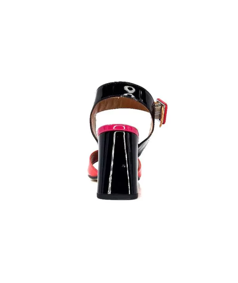 Ivoire0334 Ivoire F1136 Mare Cuir Vernis Multicolor-Femme Sandales