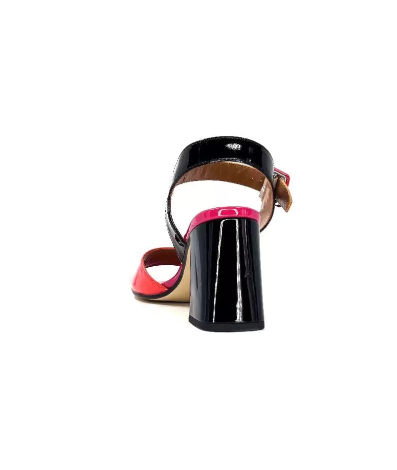 Ivoire0334 Ivoire F1136 Mare Cuir Vernis Multicolor-Femme Sandales
