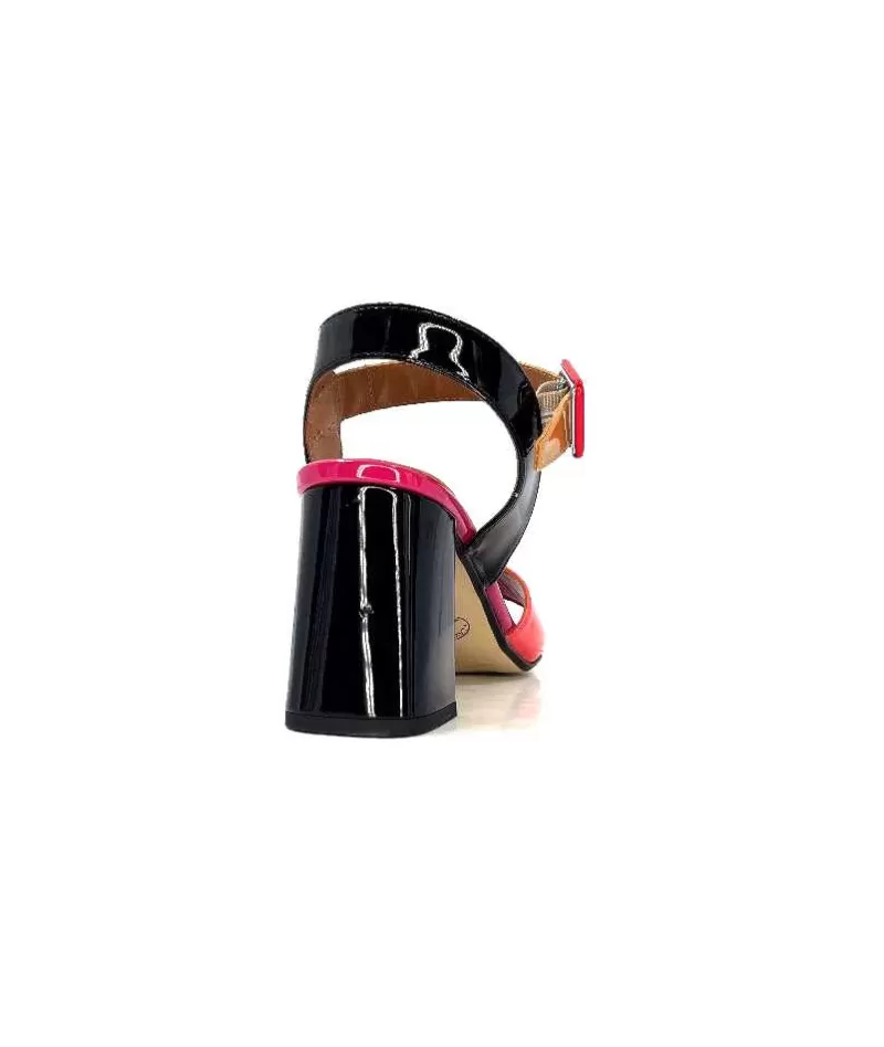 Ivoire0334 Ivoire F1136 Mare Cuir Vernis Multicolor-Femme Sandales
