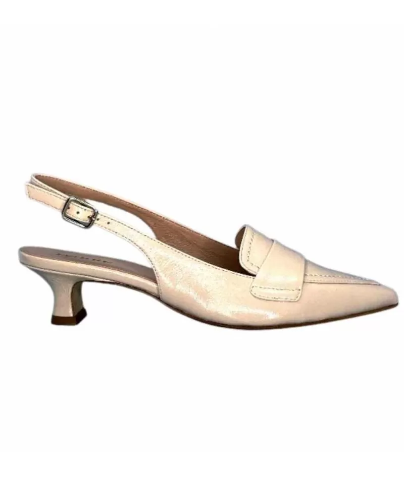 Ivoire0532 Ivoire R4232 Cuir Creme Conchiglia-Femme Escarpins