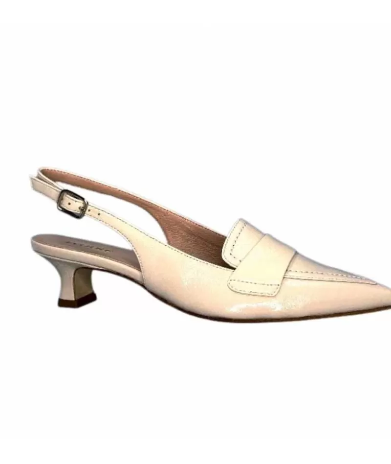 Ivoire0532 Ivoire R4232 Cuir Creme Conchiglia-Femme Escarpins