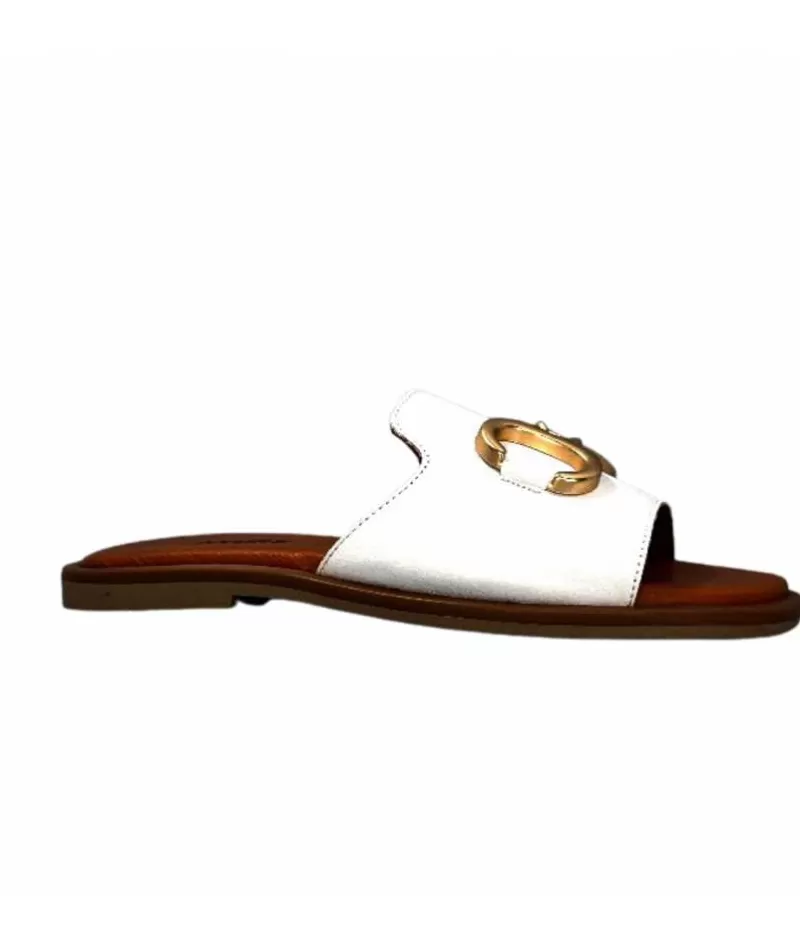 gloria Ivoire Tml 27 Cuir Blanc-Femme Mules