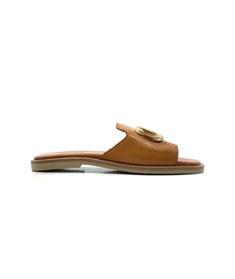 gloria Ivoire Tml 27 Cuir Coconut-Femme Mules