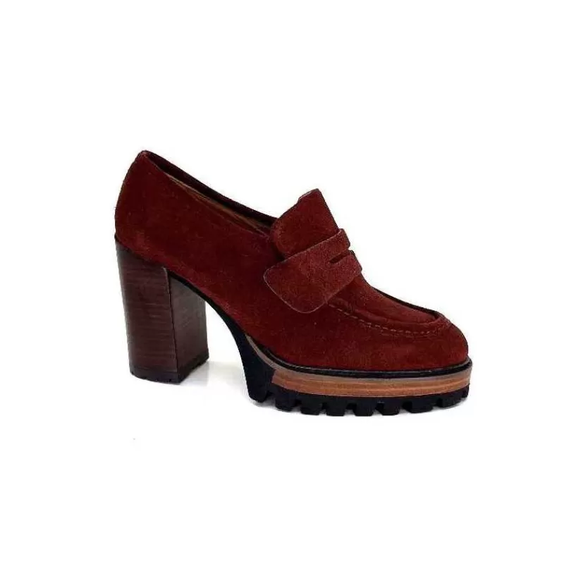 JHay 1425 Daim Rust-Femme Mocassins