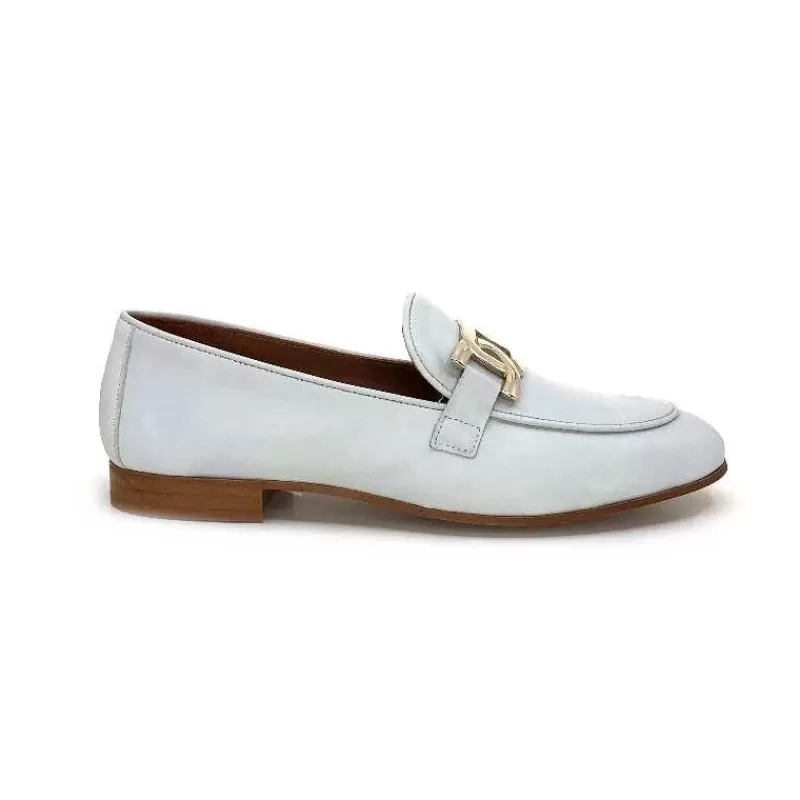 JHay 7259 Cuir Blanc-Femme Mocassins