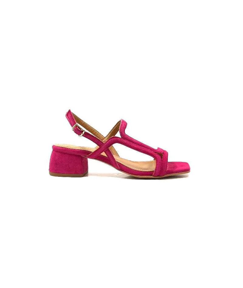 JHay 9775 Daim Fuchsia-Femme Sandales