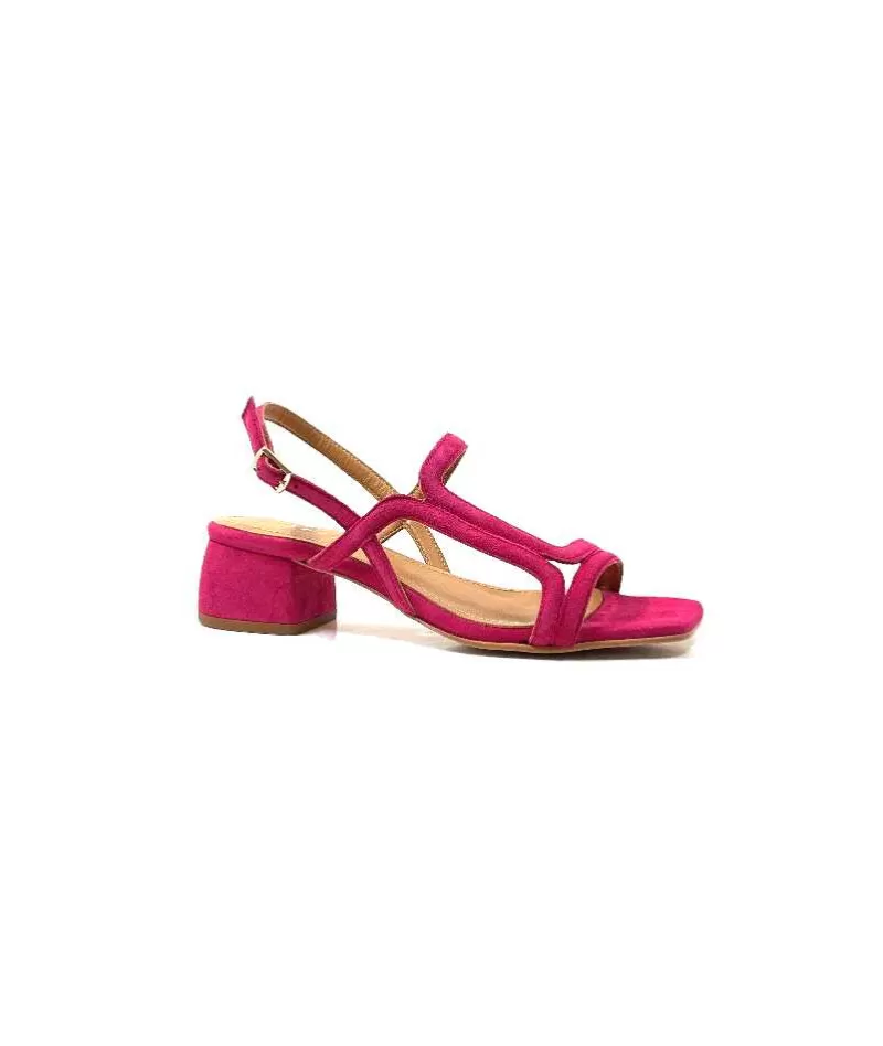 JHay 9775 Daim Fuchsia-Femme Sandales