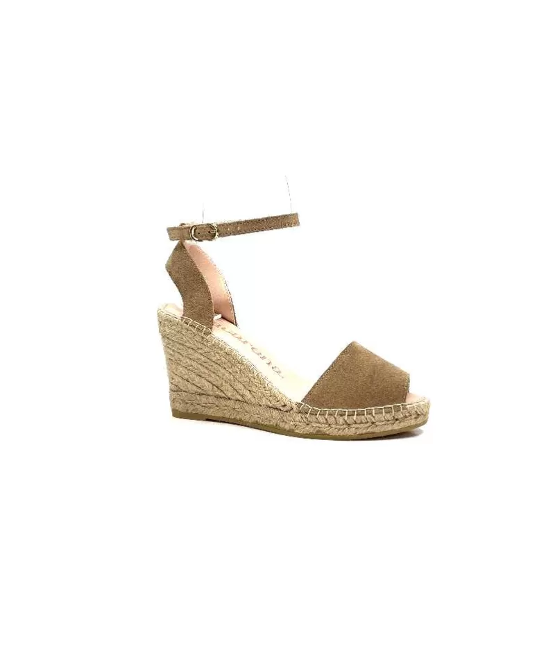 macarena Carla 92 Daim Beige-Femme Plateformes