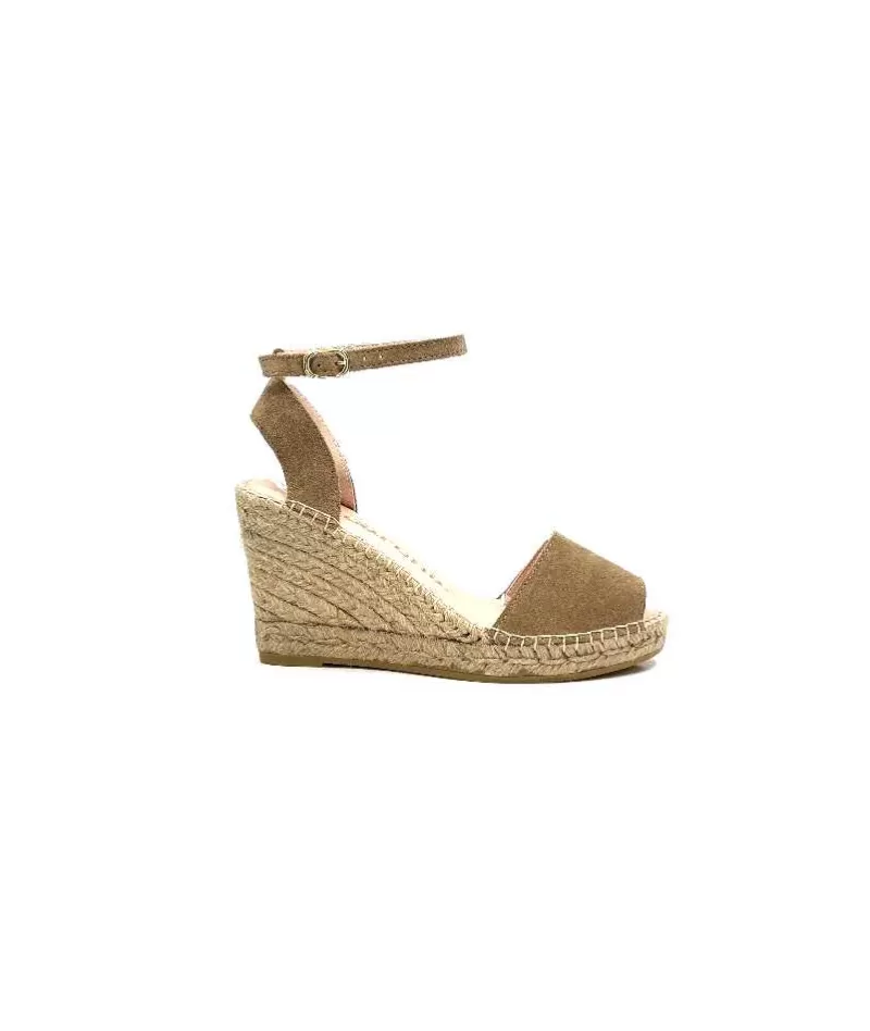 macarena Carla 92 Daim Beige-Femme Plateformes