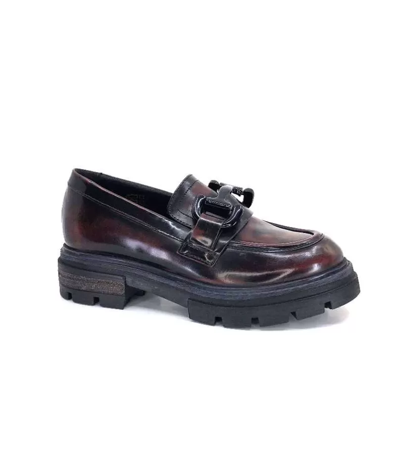 Mjus P31103 Cuir Spazzolato Merlot-Femme Mocassins