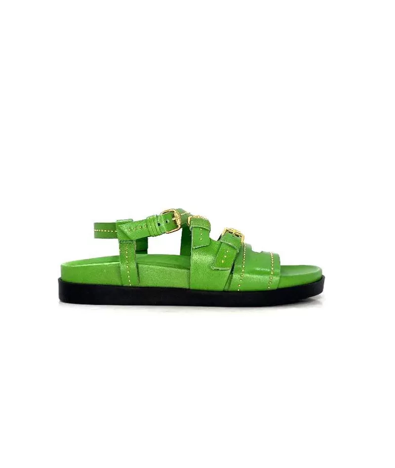 Mjus P44020 101 Cuir Vert-Femme Plateformes