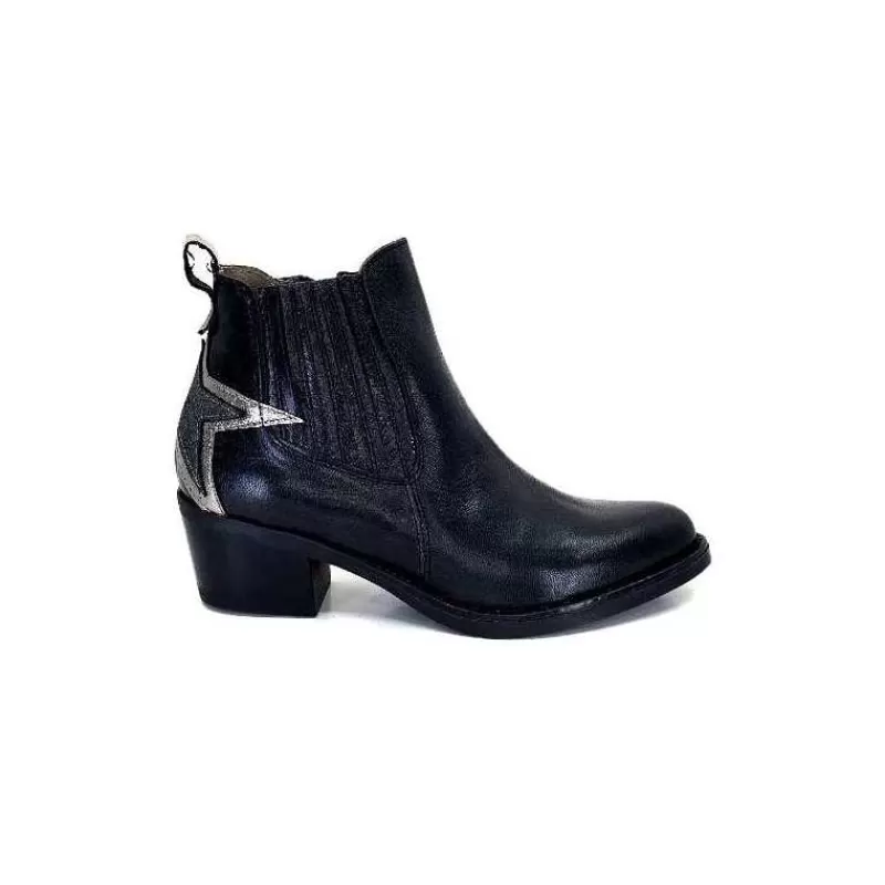 MKD Ivano Cuir Noir-Femme Santiags