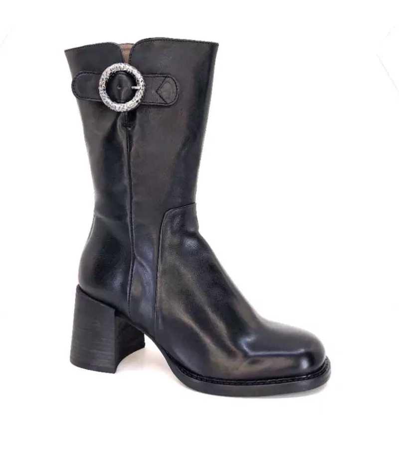 Muratti S1023J Rorbach Cuir Noir-Femme Mi-Bottes