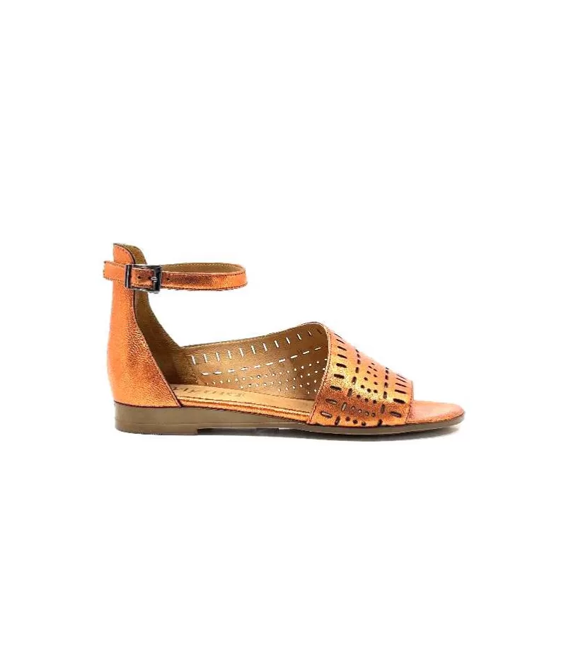 Myma 6410 Cuir Metal Orange-Femme Sandales