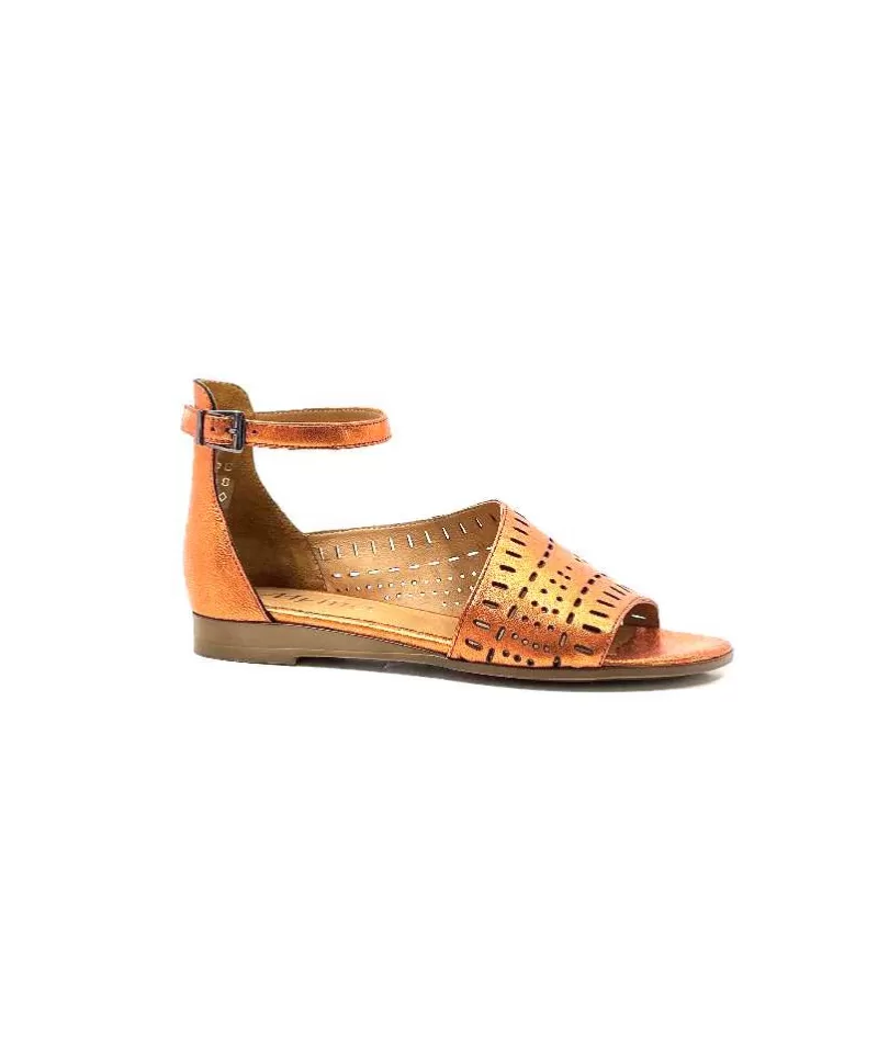 Myma 6410 Cuir Metal Orange-Femme Sandales