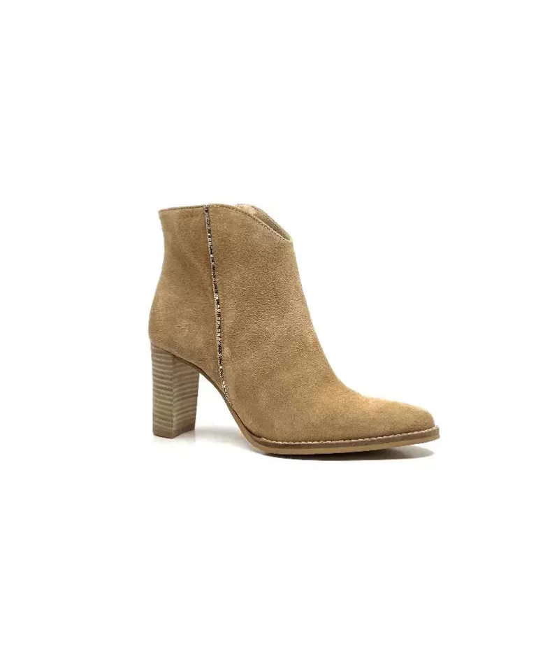 Myma 6600/00 Daim Beige-Femme Bottines Eté