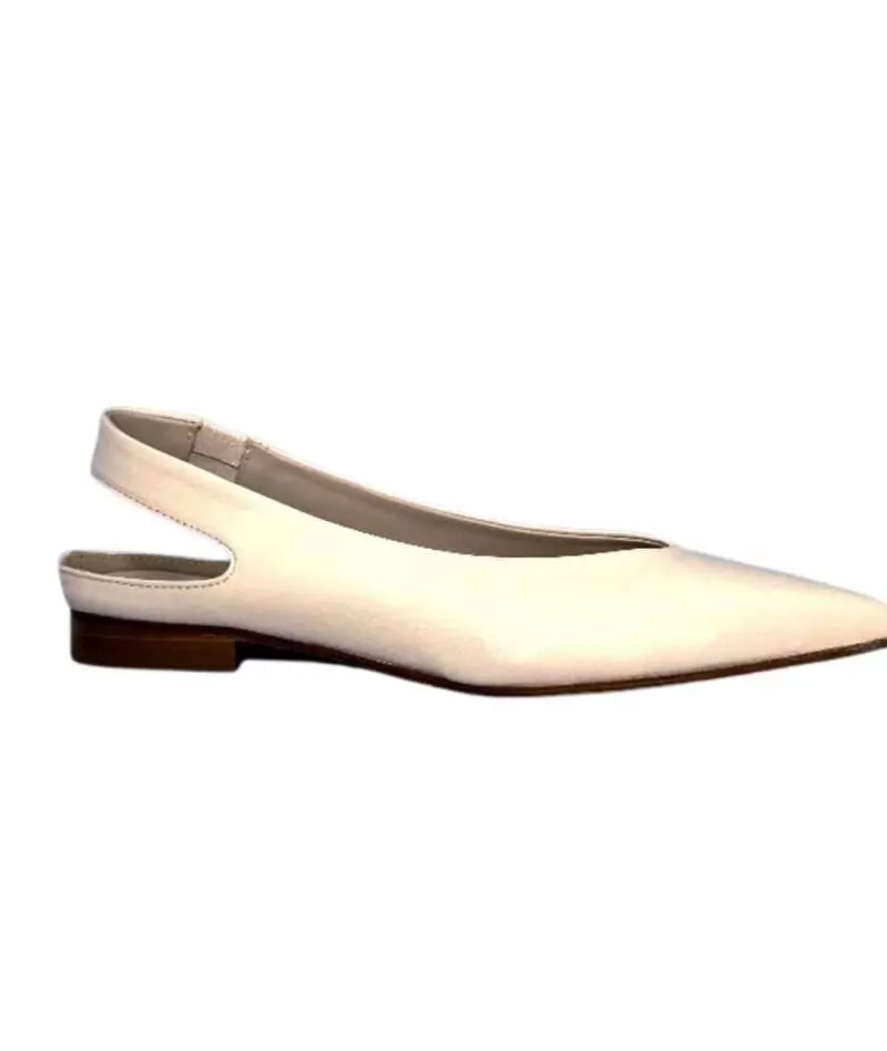 napoleoni 1585 Nappa Cuir Creme Avorio-Femme Ballerines