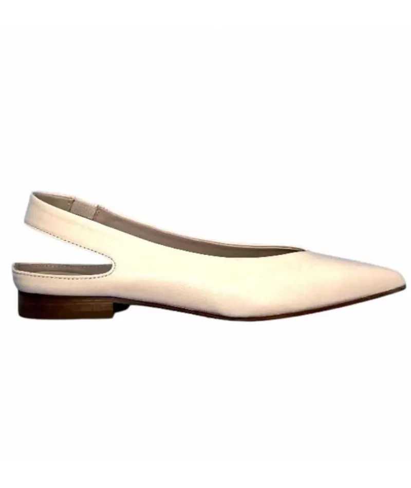 napoleoni 1585 Nappa Cuir Creme Avorio-Femme Ballerines