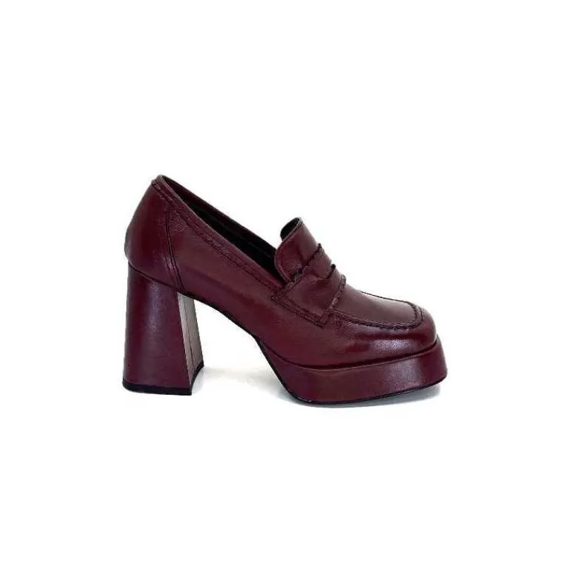 napoleoni A9183 Cuir Bordeaux-Femme Escarpins