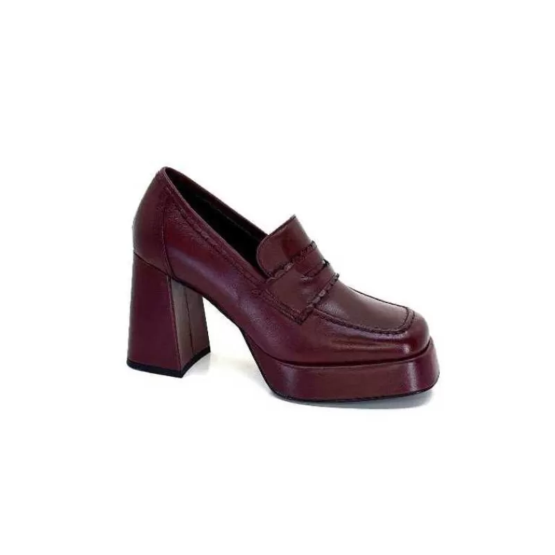 napoleoni A9183 Cuir Bordeaux-Femme Escarpins