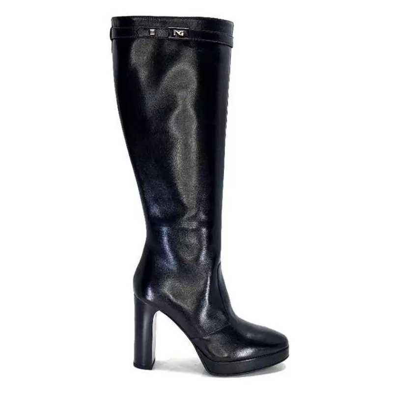 Nero Giardini 1308723 De 100 Cuir Noir-Femme Bottes