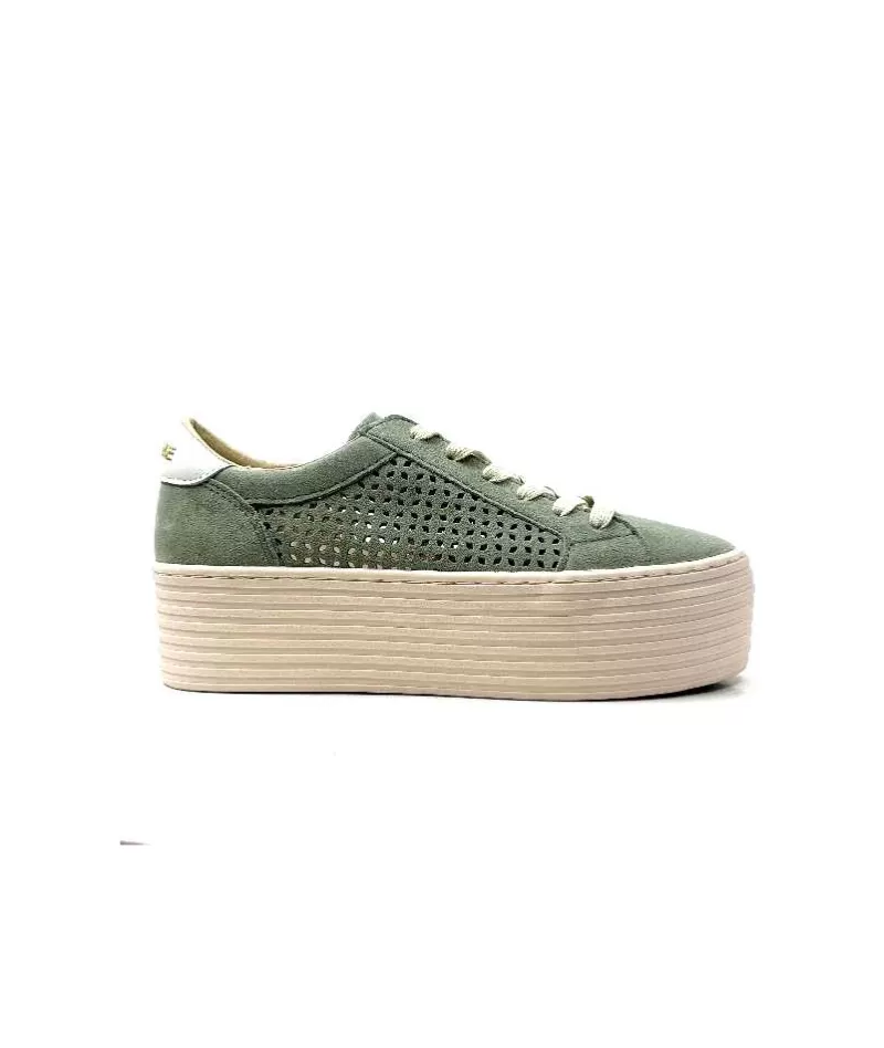 No Name Spice Sneaker Cuir Vert D'Eau-Femme Baskets