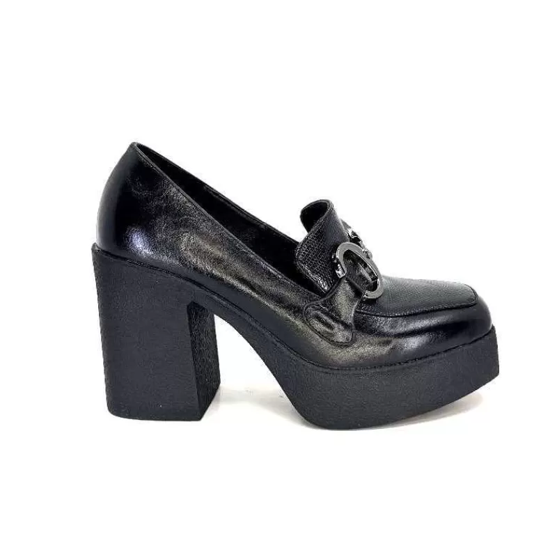 noa harmon 9555 Roco Cuir Noir-Femme Mocassins