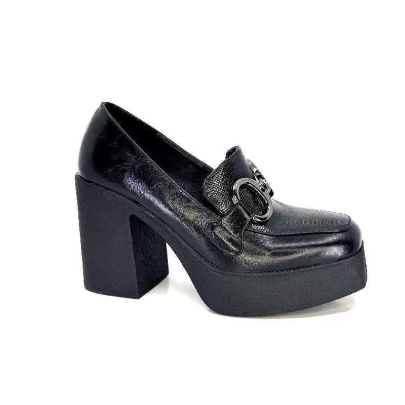 noa harmon 9555 Roco Cuir Noir-Femme Mocassins