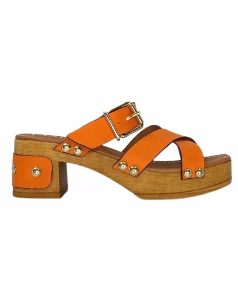 Pedro Miralles 13151 Cuir Orange-Femme Sandales