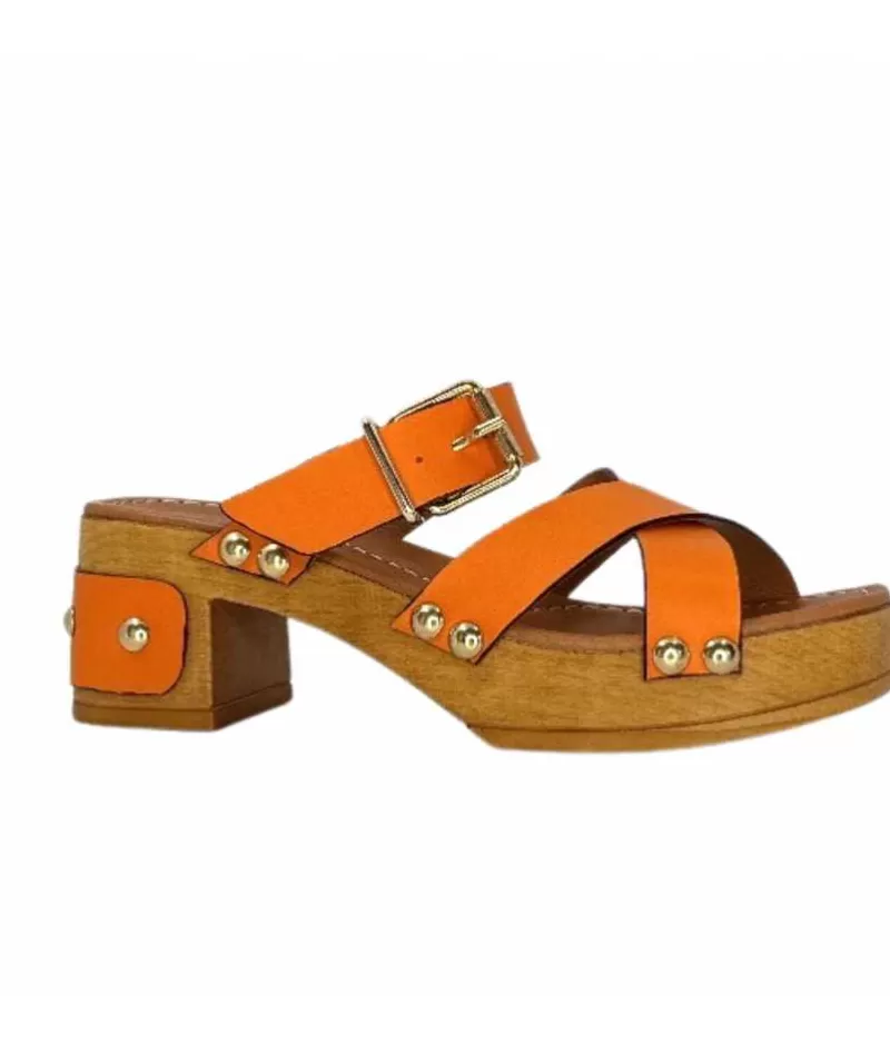 Pedro Miralles 13151 Cuir Orange-Femme Sandales