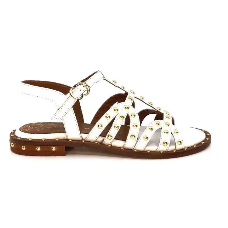 Pedro Miralles 17603 Cuir Blanc-Femme Sandales