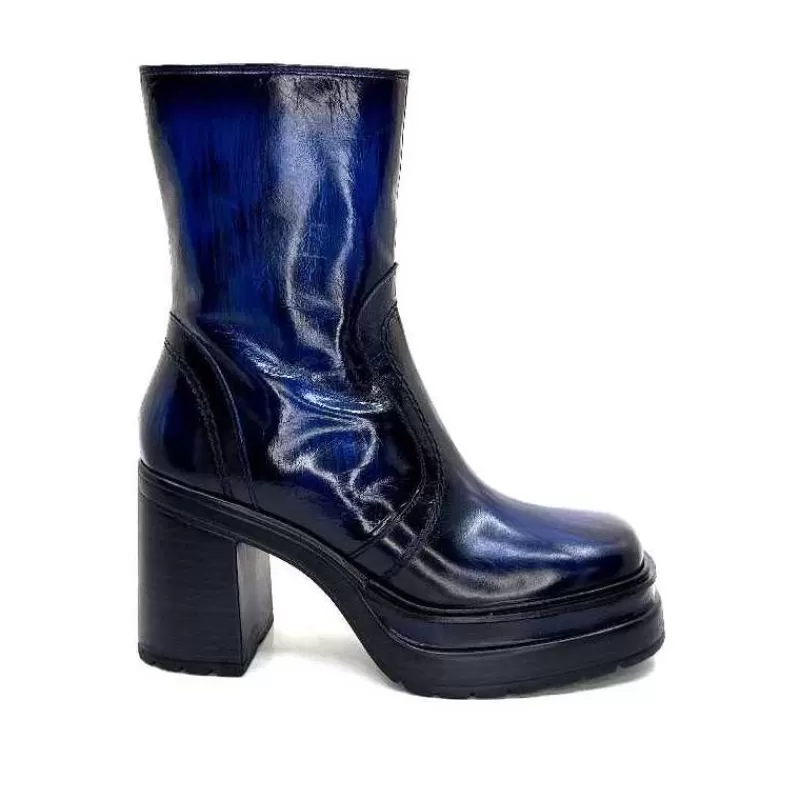 Pons Quintana 10580 Cuir Bleu-Femme Bottines