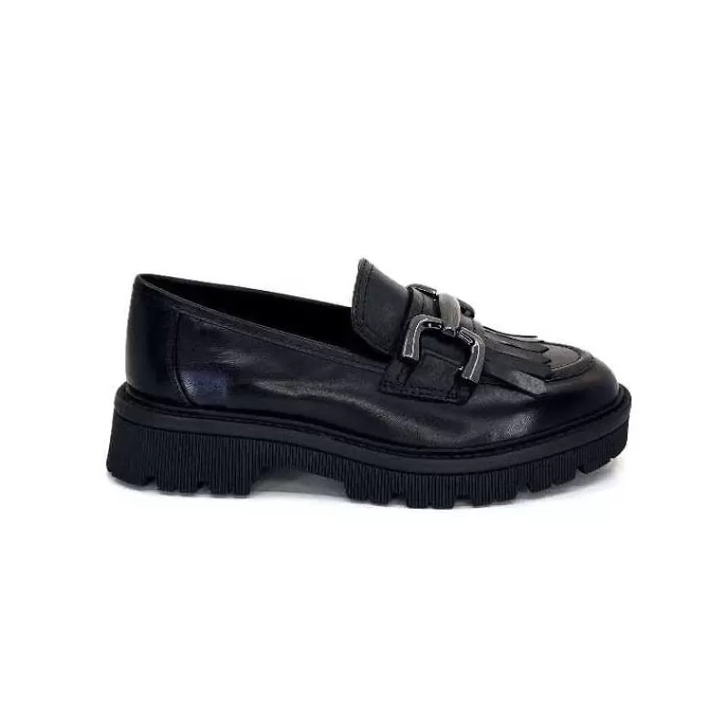 Regarde Le Ciel Dalia 06 Cuir Noir-Femme Mocassins