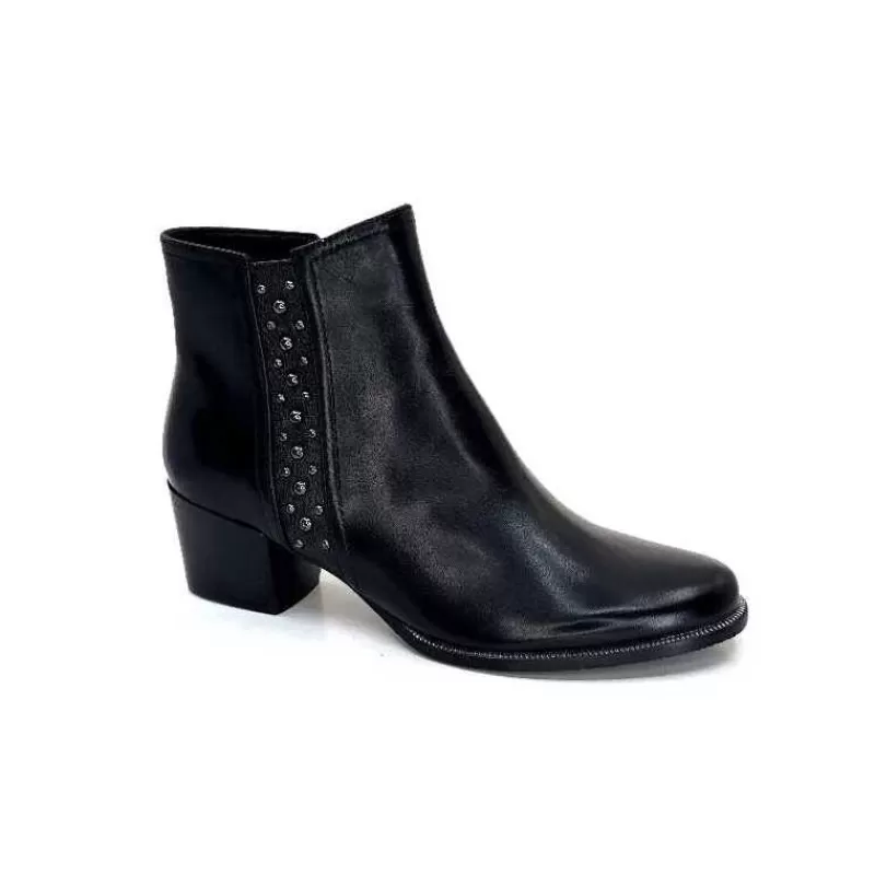 Regarde Le Ciel Isabel 56 Delice Cuir Noir-Femme Bottines