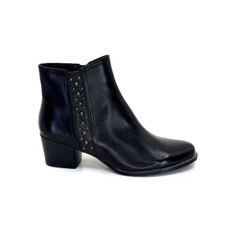 Regarde Le Ciel Isabel 56 Delice Cuir Noir-Femme Bottines