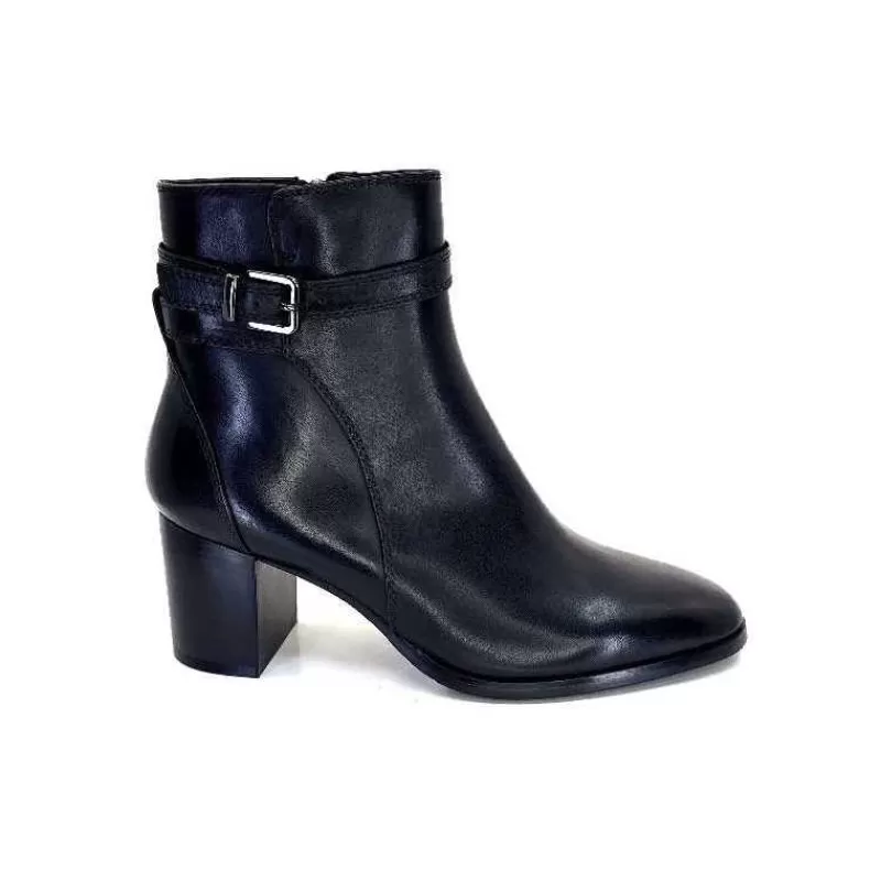 Regarde Le Ciel Johan 09 Cuir Noir-Femme Bottines